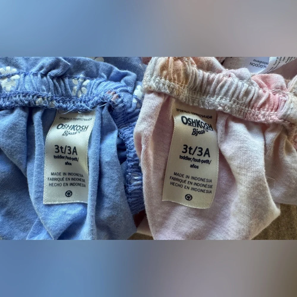 OshKosh B'gosh Blue Daisy and Pink Tie Dye Jersey Bubble Tank 2-Pack
